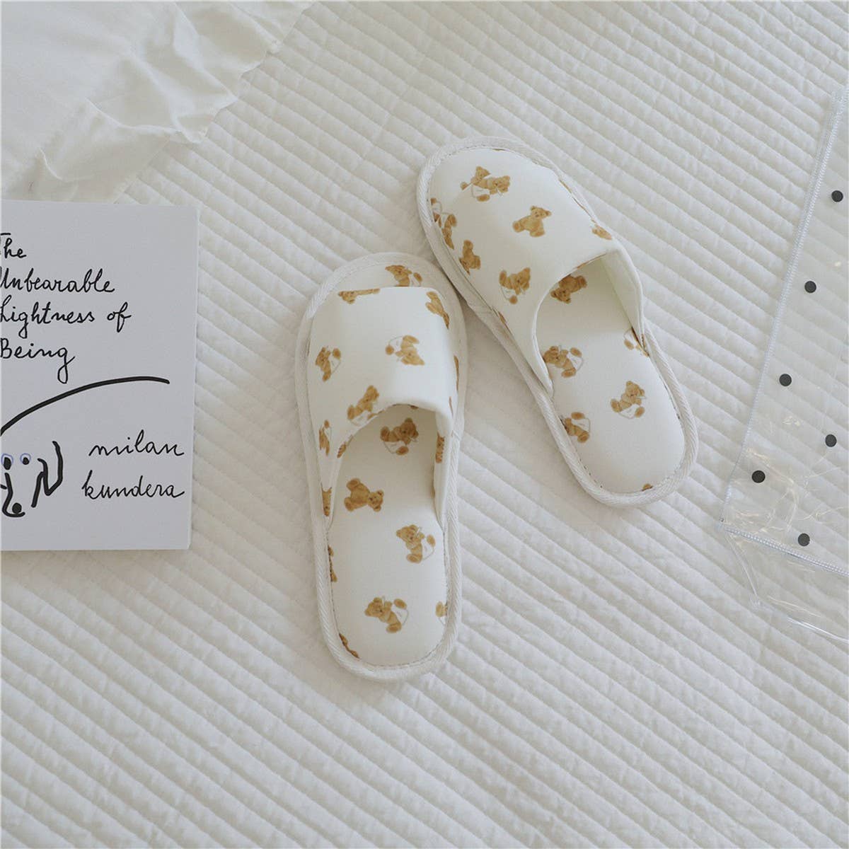 NEW BEAR BOWKNOT HOME SLIPPERS FOR WOMEN