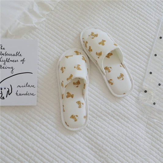 NEW BEAR BOWKNOT HOME SLIPPERS FOR WOMEN