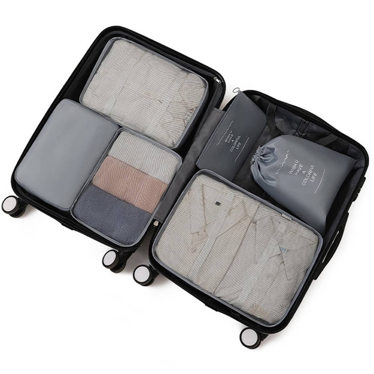 6/7-Piece Waterproof Travel Packing Cube Set_CWAB0542
