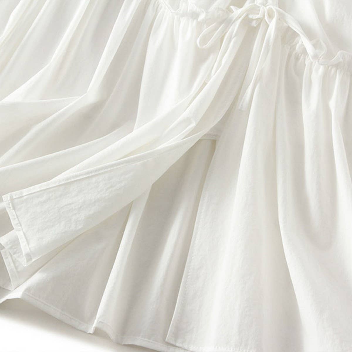 IRREGULAR DRAWSTRING MIDI SKIRT