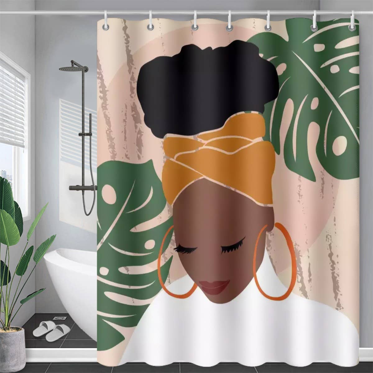 DIGITAL PRINTING BATHROOM SHOWER CURTAIN