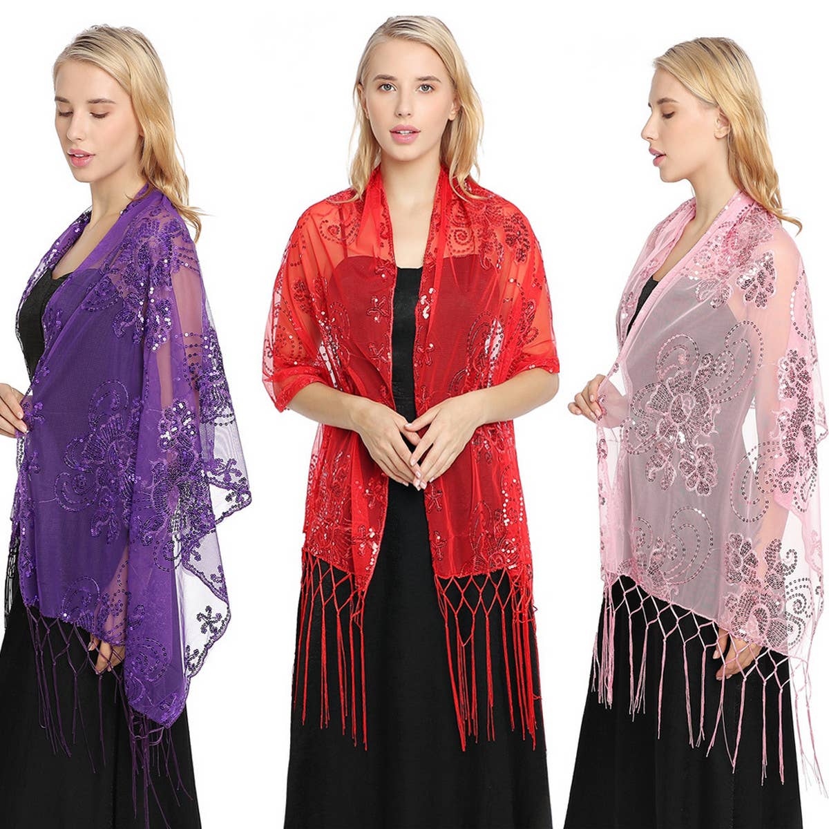 2024 NEW STYLE DINNER EMBROIDERED TASSEL SHAWL_CWASC1083