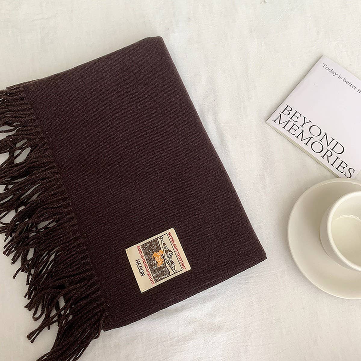 Solid Color Faux Cashmere Scarf -Winter Wrap_CWASC2303