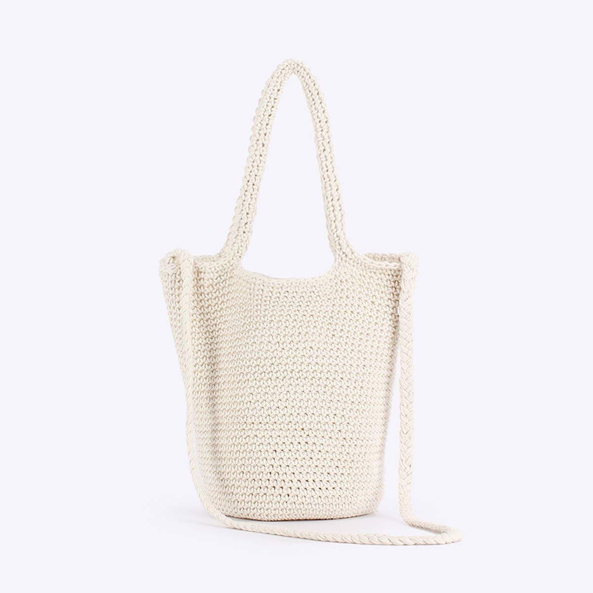 SOLID COLOR SIMPLE BOHEMIAN STYLE HAND-WOVEN BAG_CWAB4685