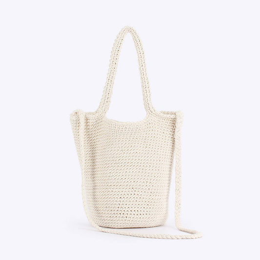 SOLID COLOR SIMPLE BOHEMIAN STYLE HAND-WOVEN BAG_CWAB4685