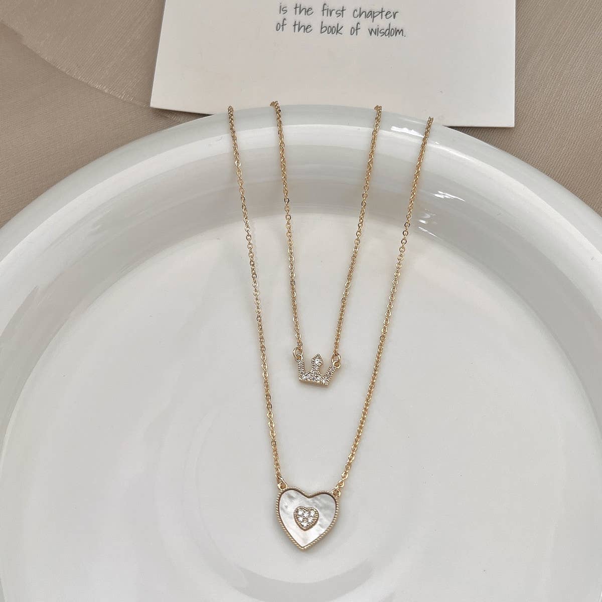 DOUBLE LAYER LOVE SHELL NECKLACE