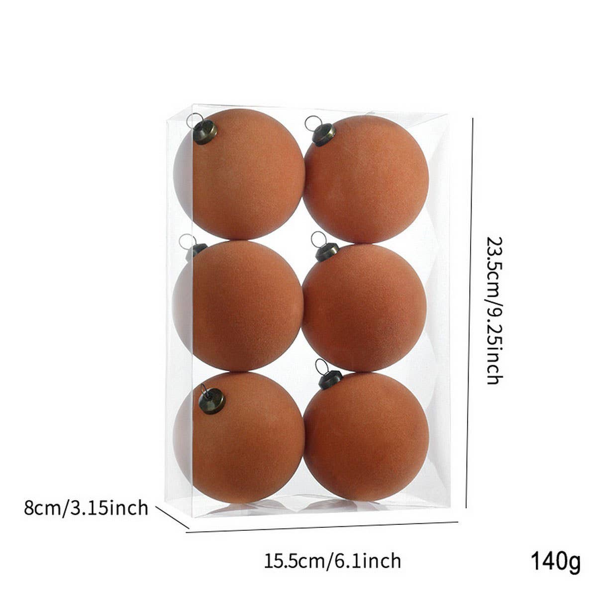 CWMM10399_8CM COLORFUL CHRISTMAS TREE BALL ORNAMENTS 6PCS