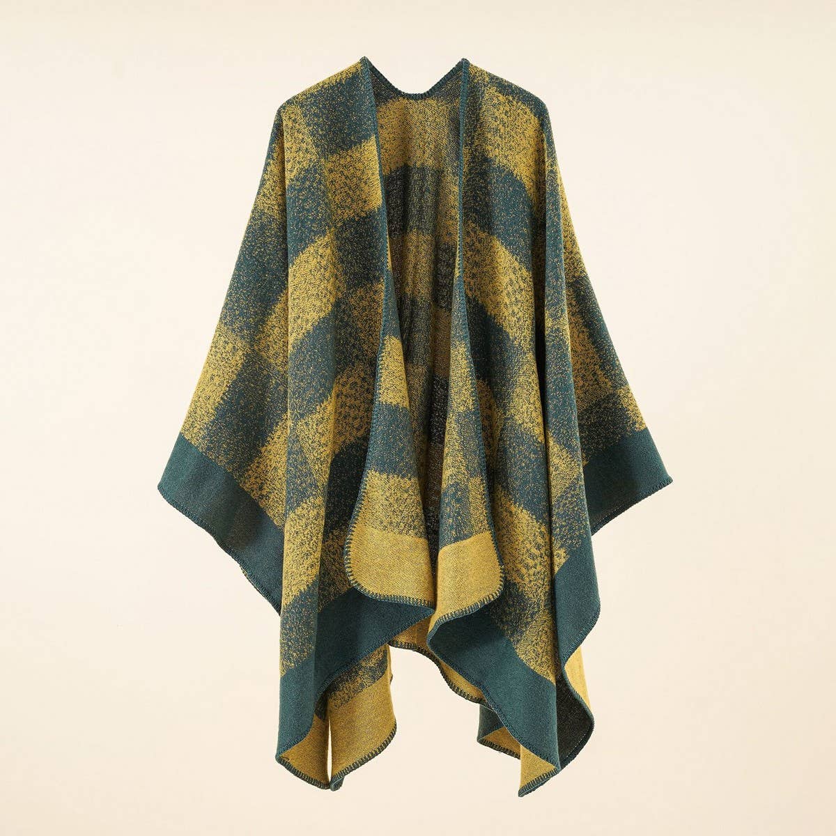 NEW FASHION SPLIT PLAID TRAVEL SHAWL FOR WOMEN