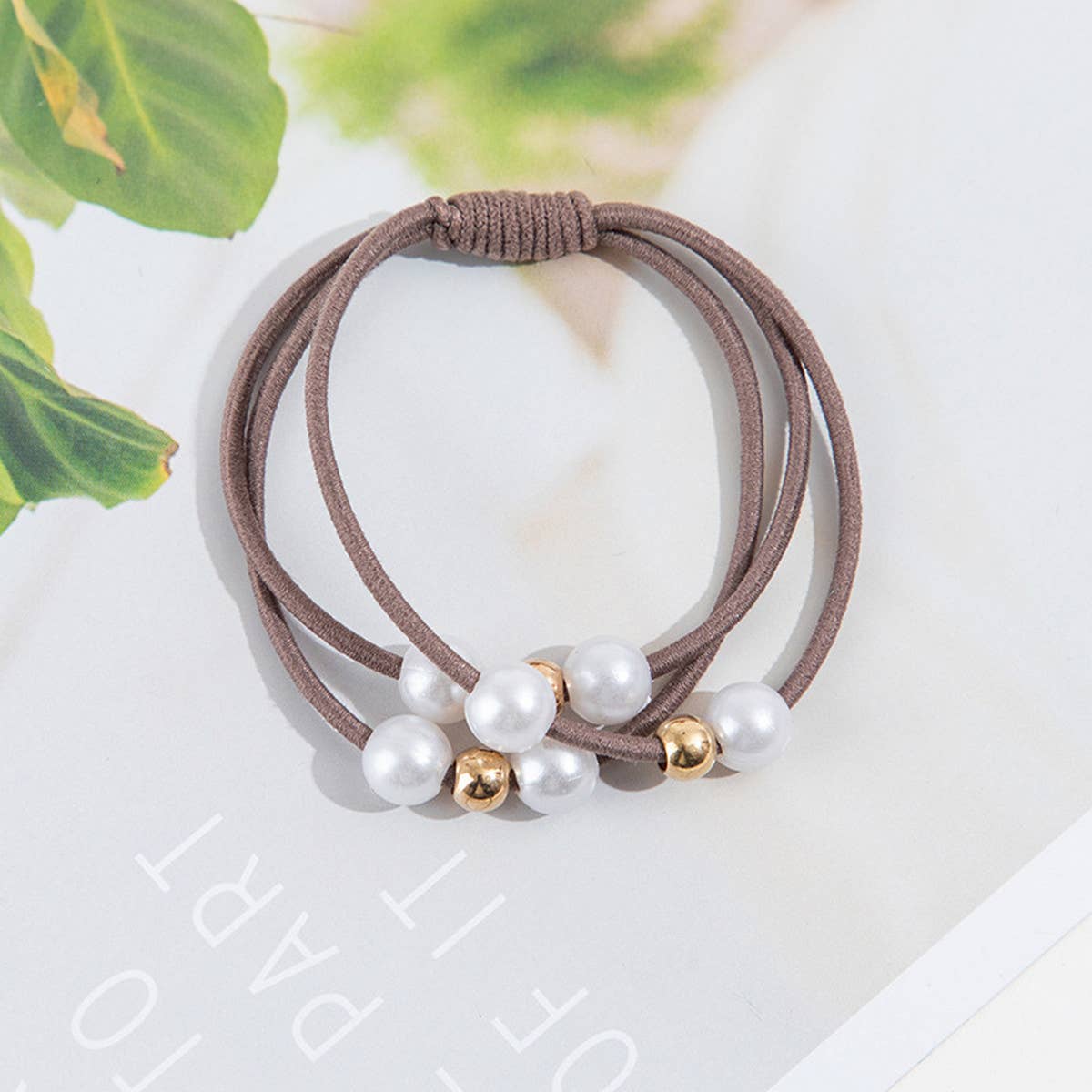 SIMPLE AND FASHIONABLE PEARL HAIR TIE_CWAHA0874