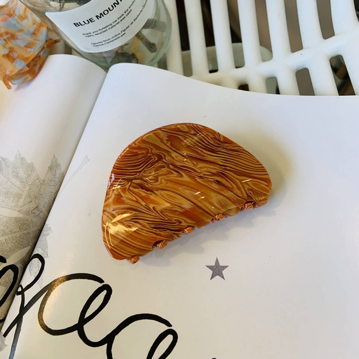 CANDY COLOR LIGHT LUXURY HALF CIRCLE HAIRPIN_CWAHA2150