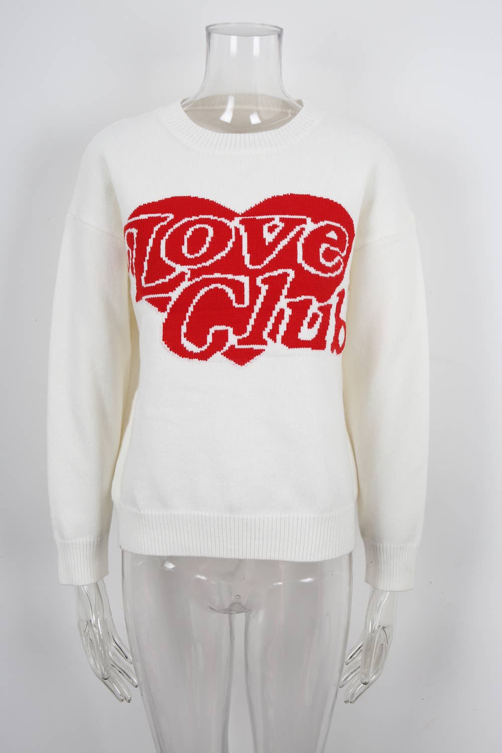 Fashion love loose Valentine's Day knit sweater
