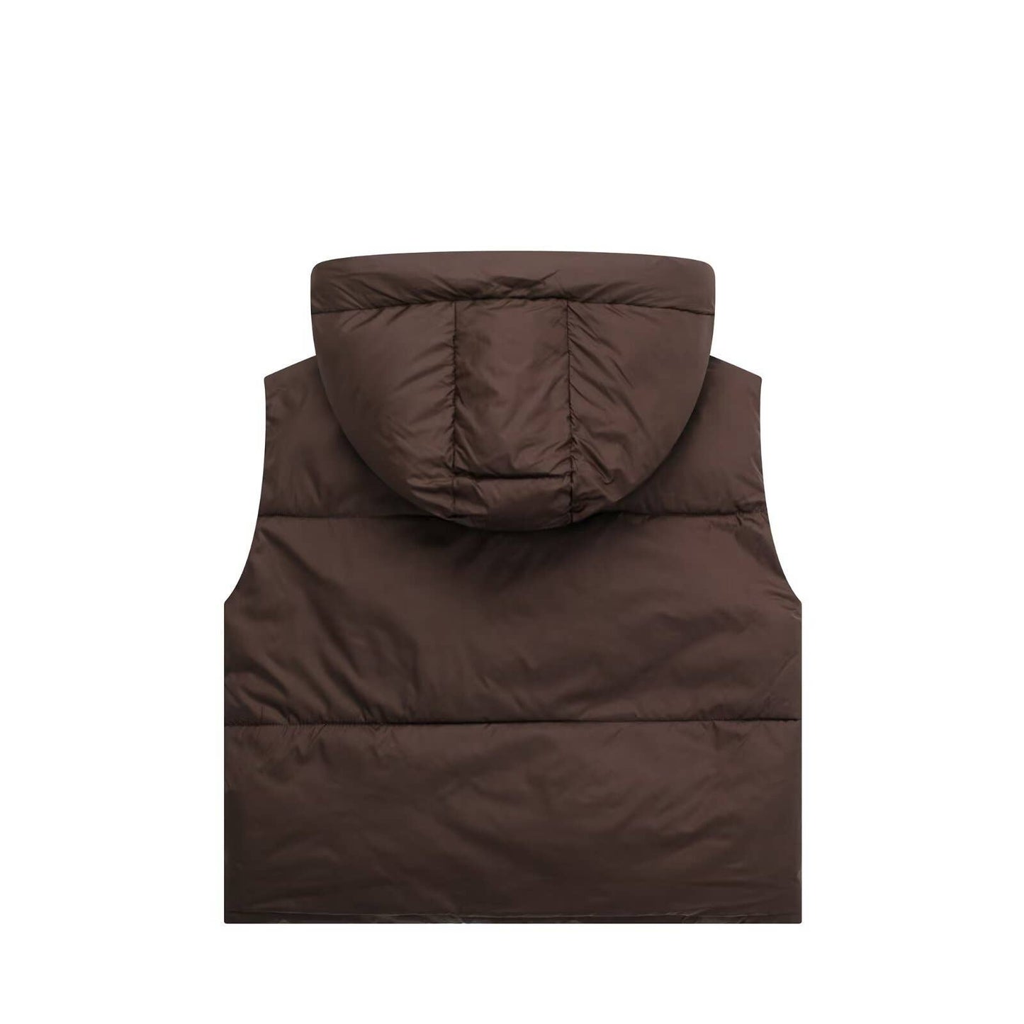 Solid-color simple and casual hooded vest jacket