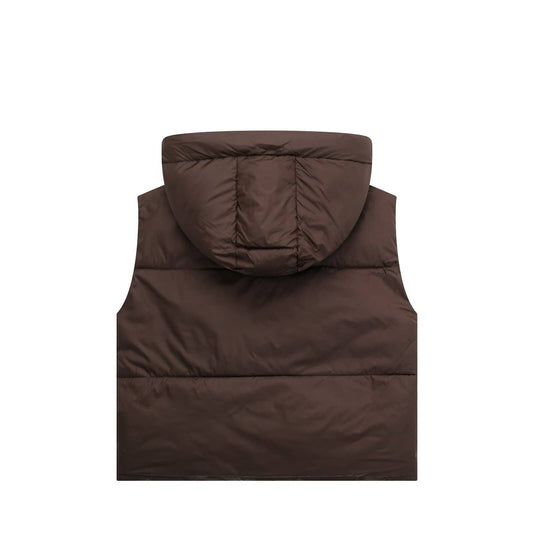Solid-color simple and casual hooded vest jacket
