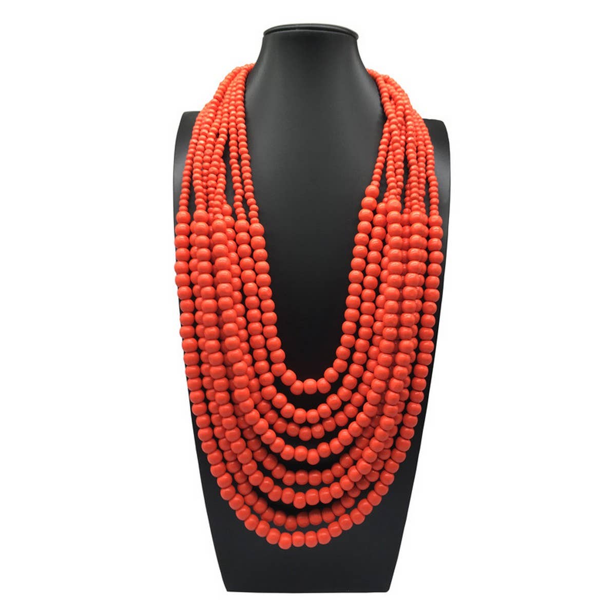 BOHEMIAN MULTI-LAYERED WOODEN BEADS NECKLACE_CWMM4737