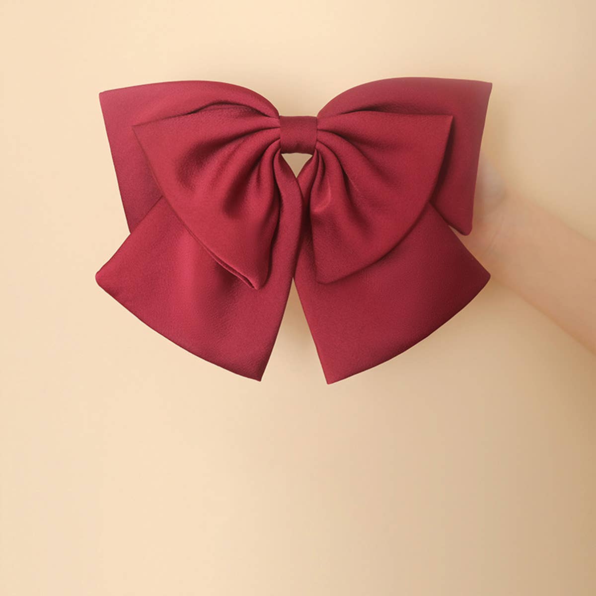 ELEGANT TEXTURE BIG BOW HAIRPIN