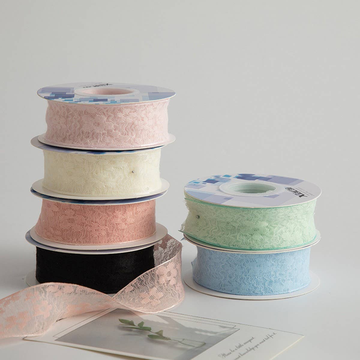WATER RIPPLE HOLLOW JACQUARD EMBROIDERY RIBBON