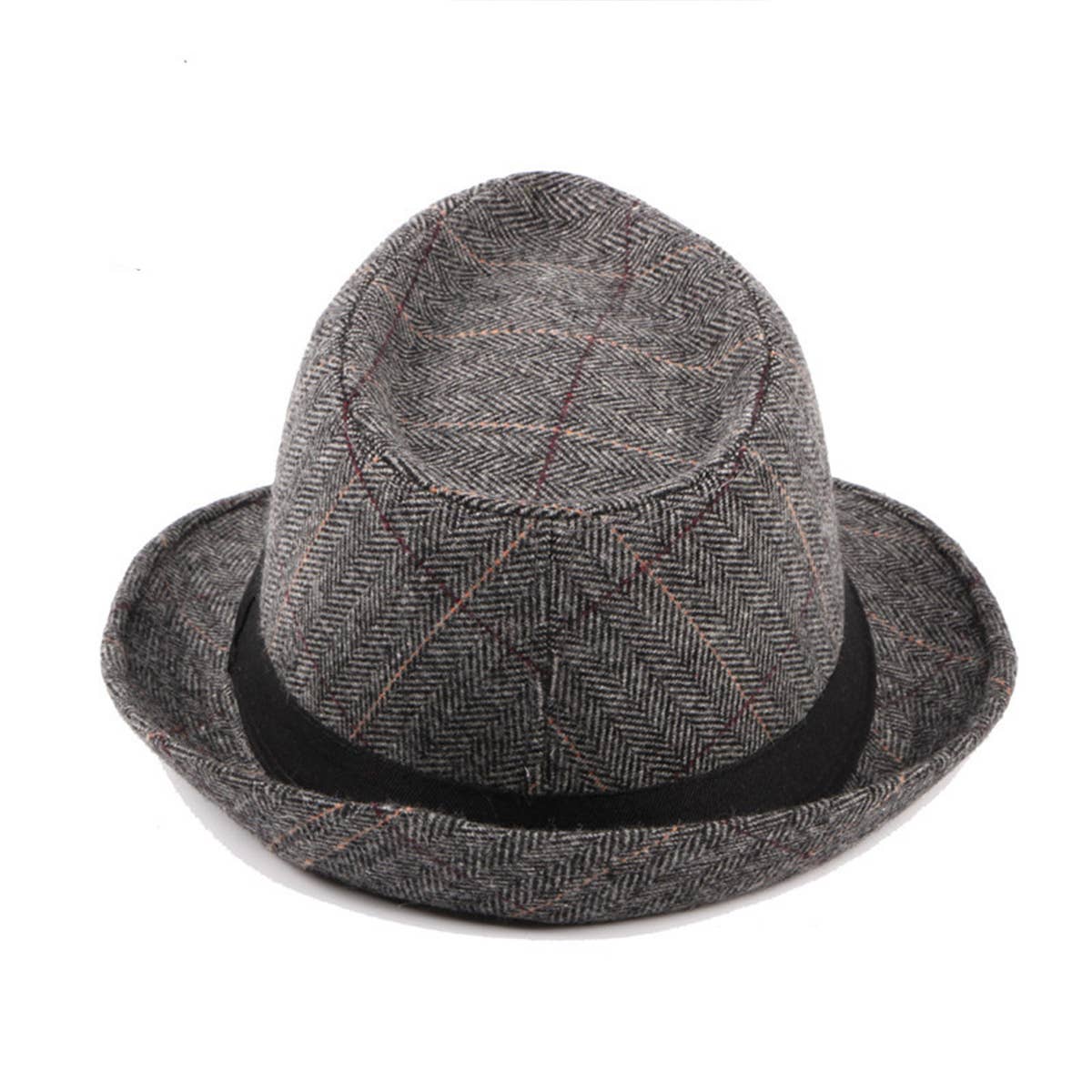 2024 NEW BRITISH STYLE CLASSIC PLAID JAZZ HAT_CWAH1914