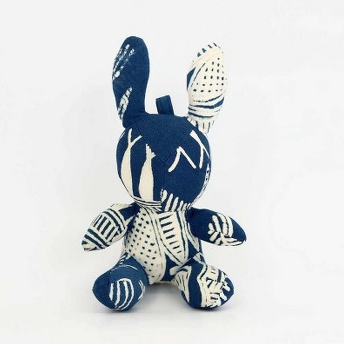 Hand-Dyed Indigo Bunny Plush Charm