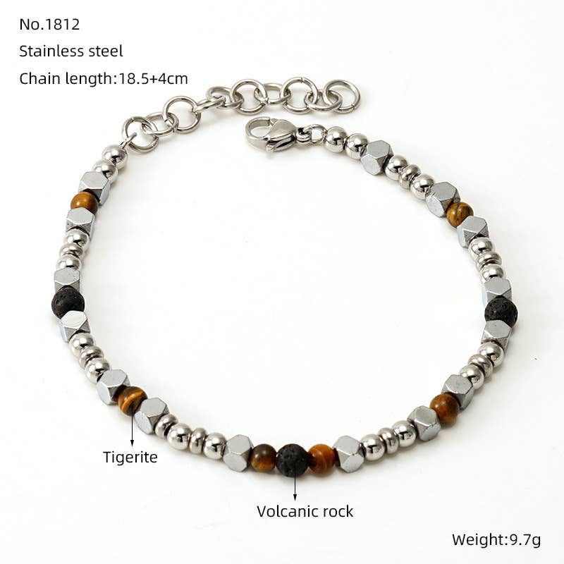 NICHE TITANIUM STEEL VOLCANIC TURQUOISE BRACELET