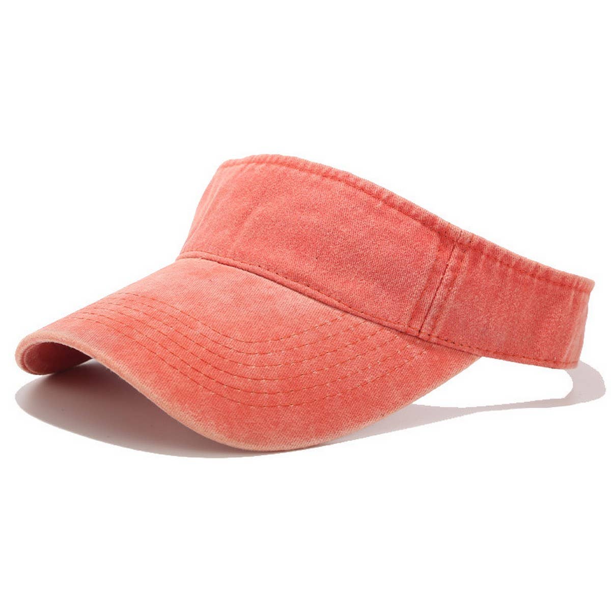 Washed Cotton Visor Hat - Street Style Sun Cap_CWAH3306