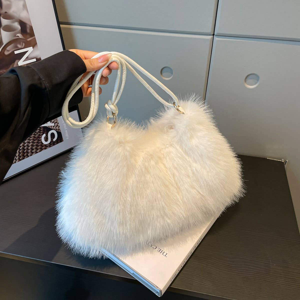 Plush Fur Bag Trendy Handbag Crossbody_CUAB00529