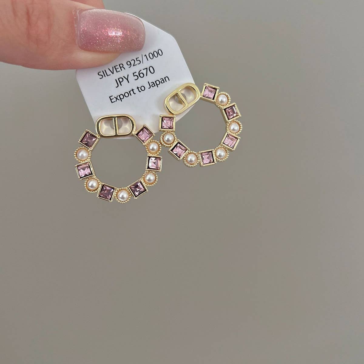 LIGHT LUXURY ROUND RING PEARL EARRINGS