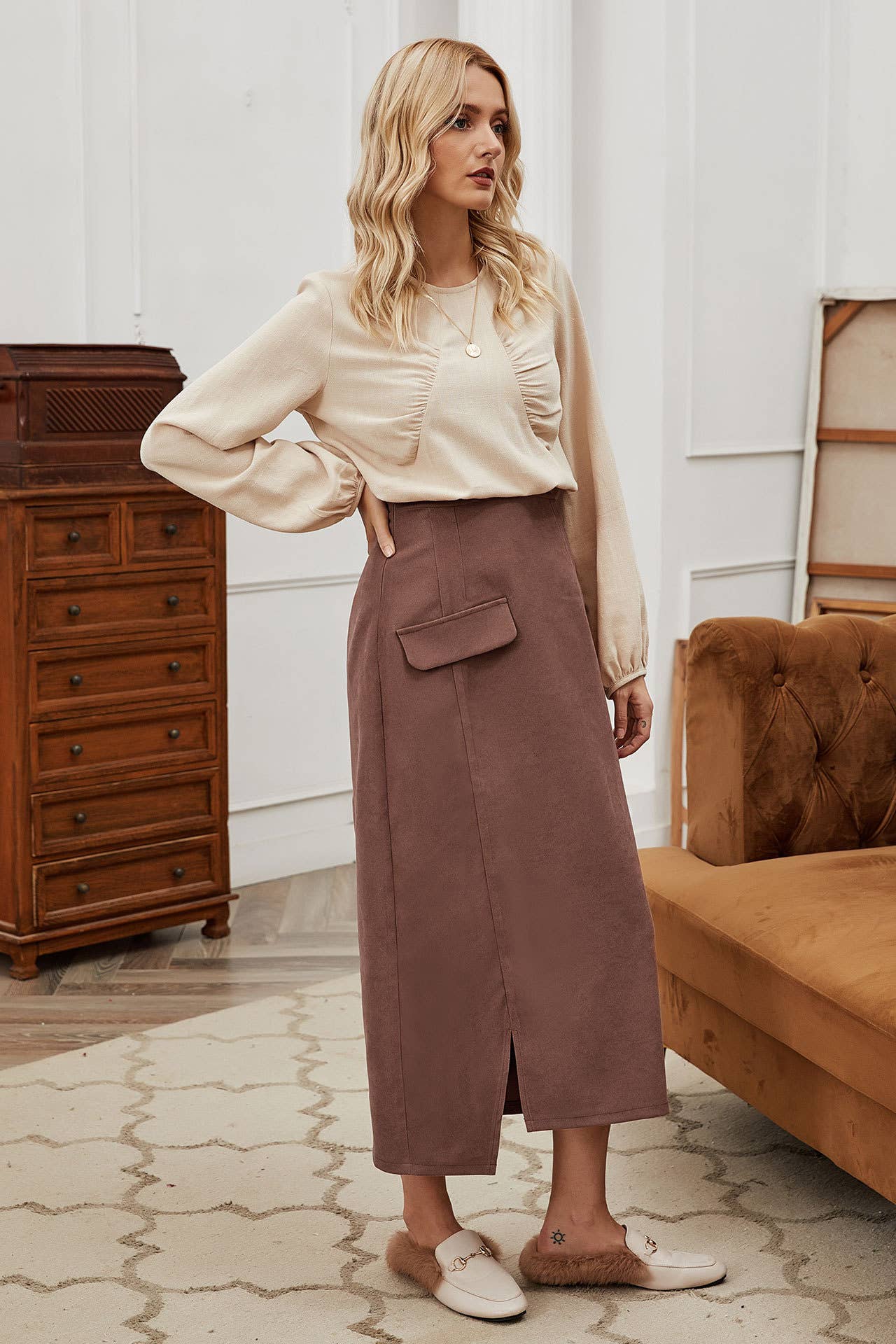 STYLISH HIGH-WAISTED SLIMMING HIP WRAP DRESS