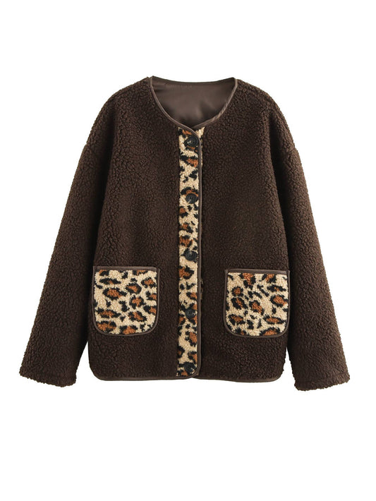 VINTAGE PERSONALITY DESIGN SENSE LAMB WOOL COAT