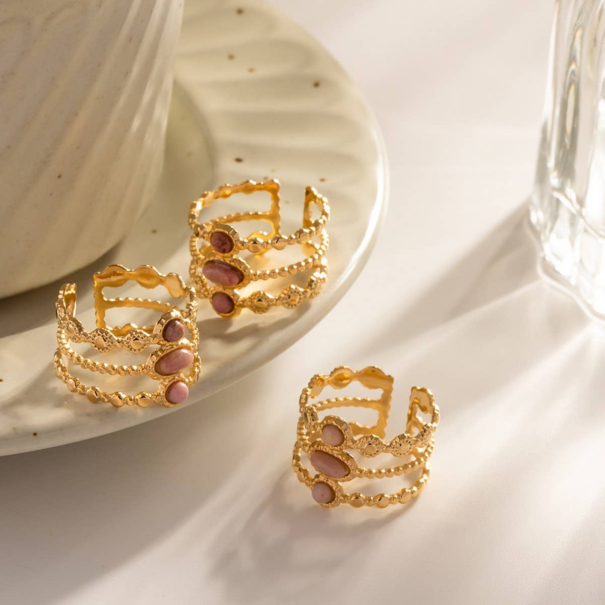 NATURAL STONE LUXURY FASHIONABLE NON-FADING RING