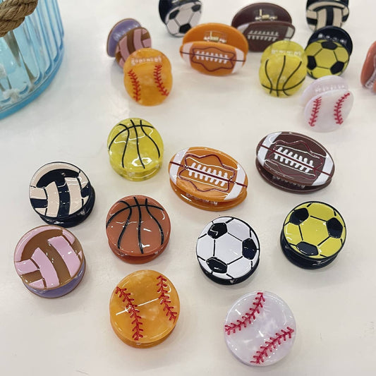 BASKETBALL,SOCCER,FOOTBALL,TENNIS SPORTS HAIR CLAW CLIPS
