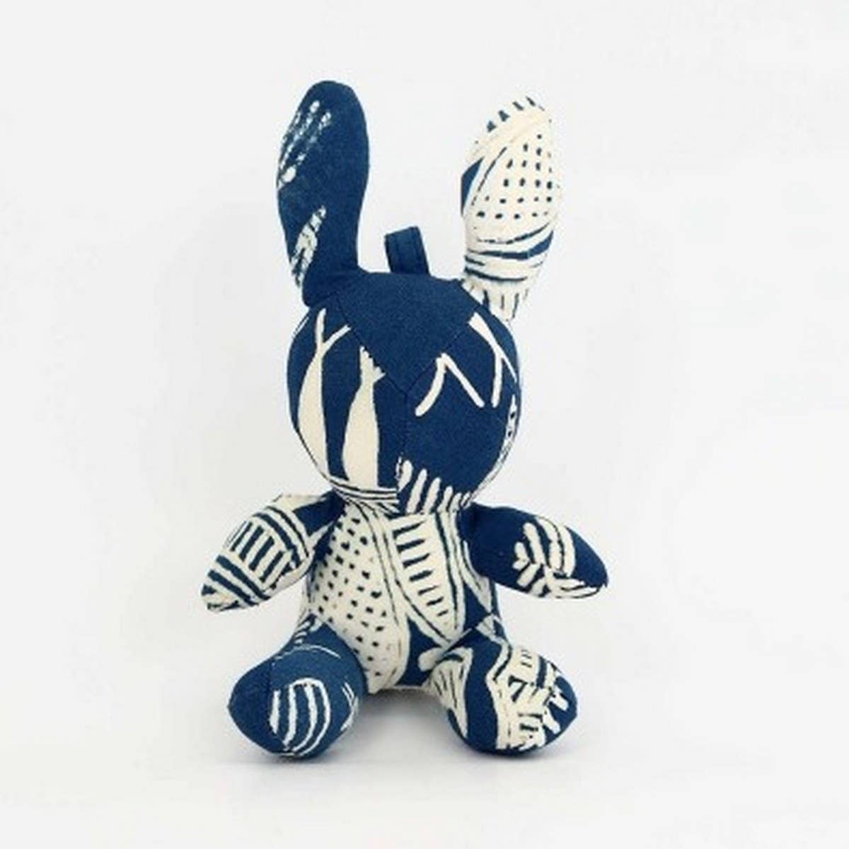 Hand-Dyed Indigo Bunny Plush Charm