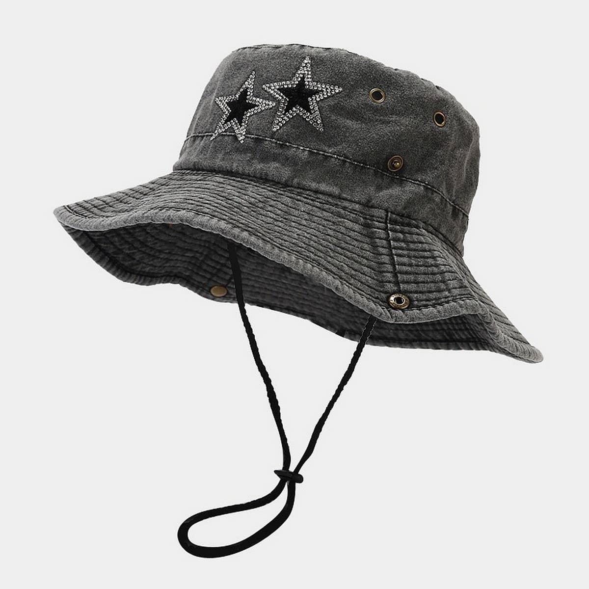 Women??¢s Star Rhinestone Wide Brim Sun Hat_CWAH3807