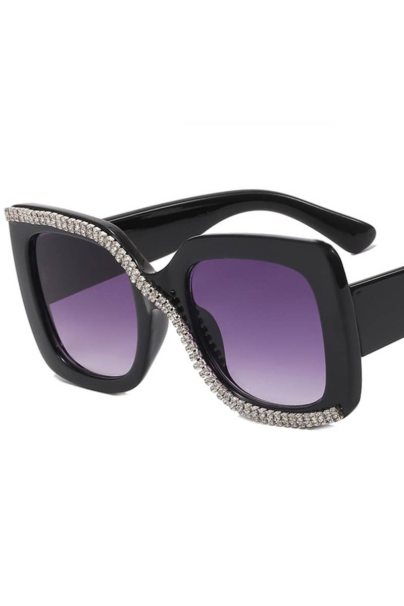 S SHAPED DIAMOND SUNGLASSES