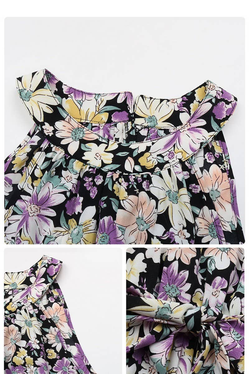 CWDMD4670_SLEEVELESS HALTER NECK ELEGANT HIGH WAIST DRESS