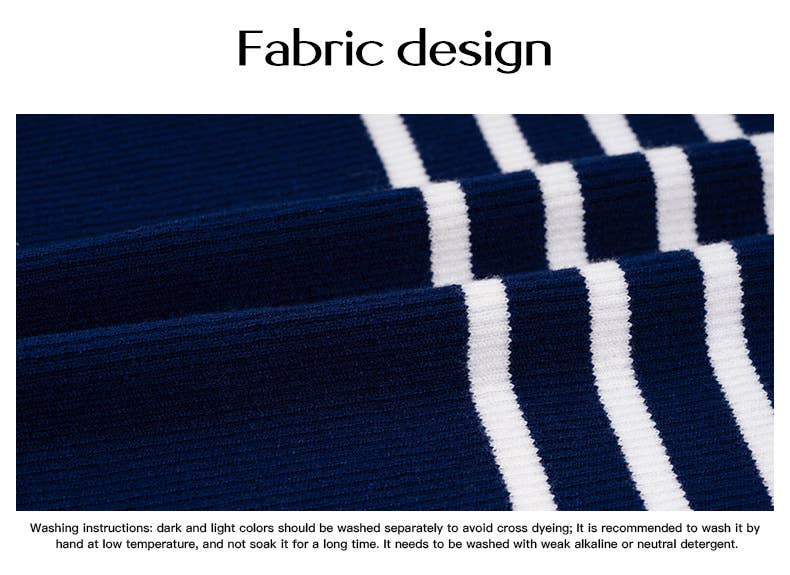 SLIM-FIT V-NECK STRIPED SWEATER DRESS