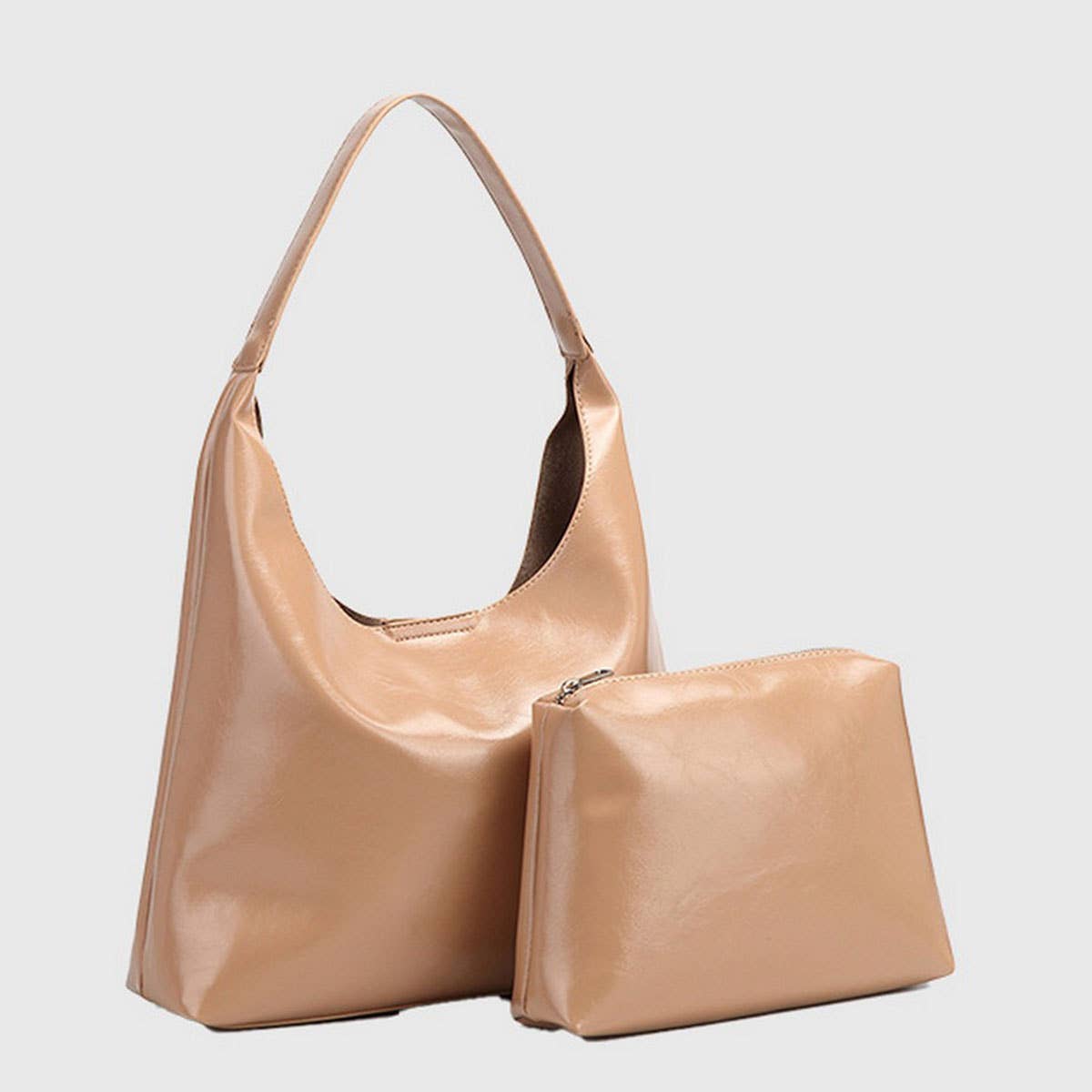 Unique Soft Leather Vintage Large Underarm Tote_CWAB5118