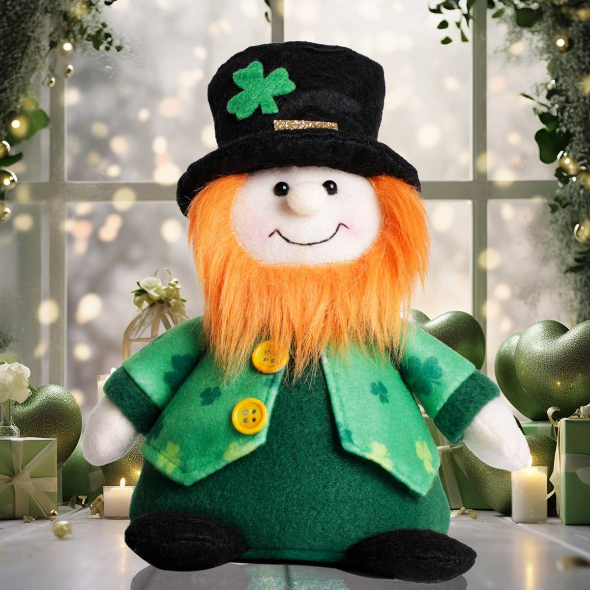 ST. PATRICK'S DAY PARTY APRON SUIT RUDOLPH DOLL_CWMM3448