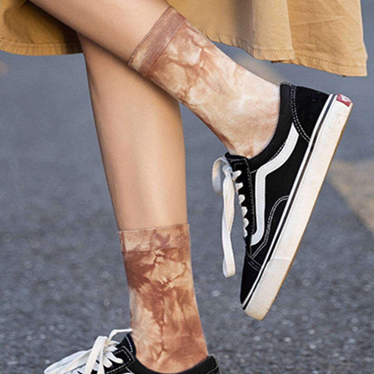 FASHION TIE-DYED SKATEBOARD SOCKS STREET SOCKS_CWMS0261