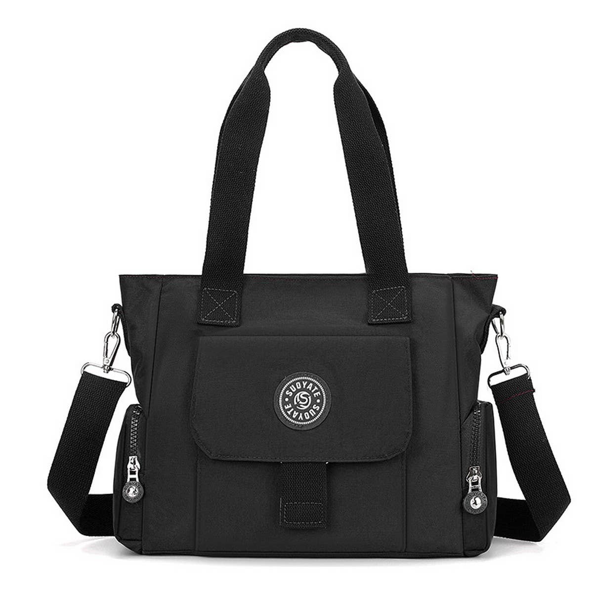 SIMPLE LARGE CAPACITY NYLON SHOULDER BAG_CWASC1787