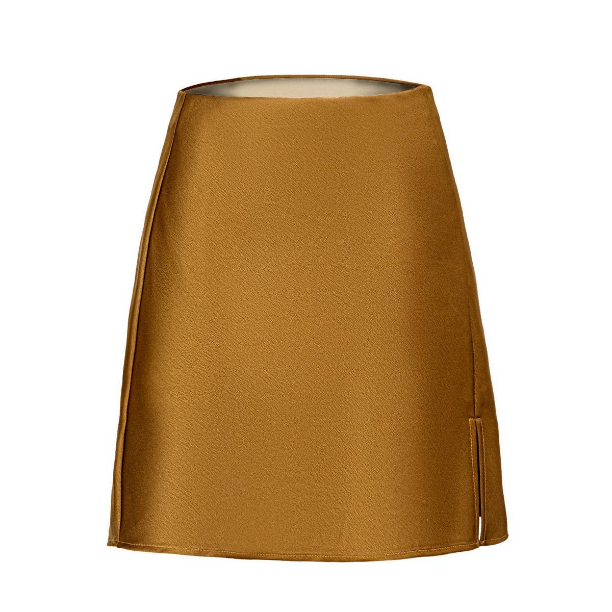SOLID COLOR SATIN SLIT SKIRT SEXY A-LINE MINISKIRT_CWBSS0375