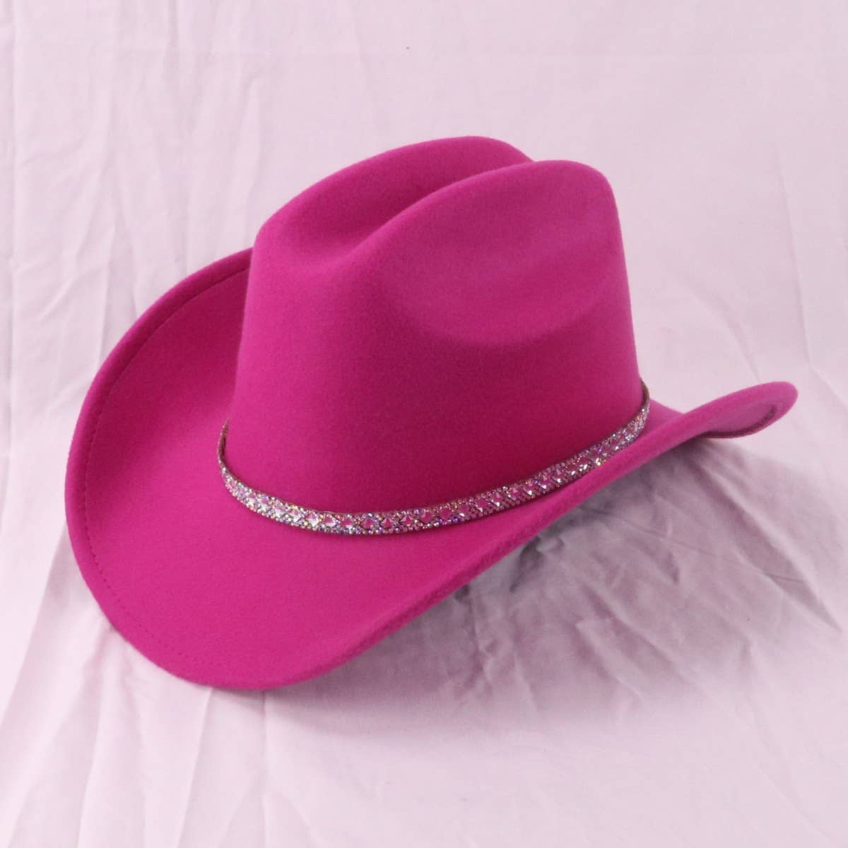 Rhinestone Western Fedora Hat with Wide Brim_CWAH3660