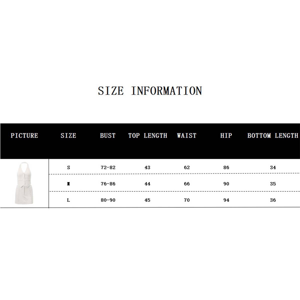 A A-line skirt set with a fake pocket halter top