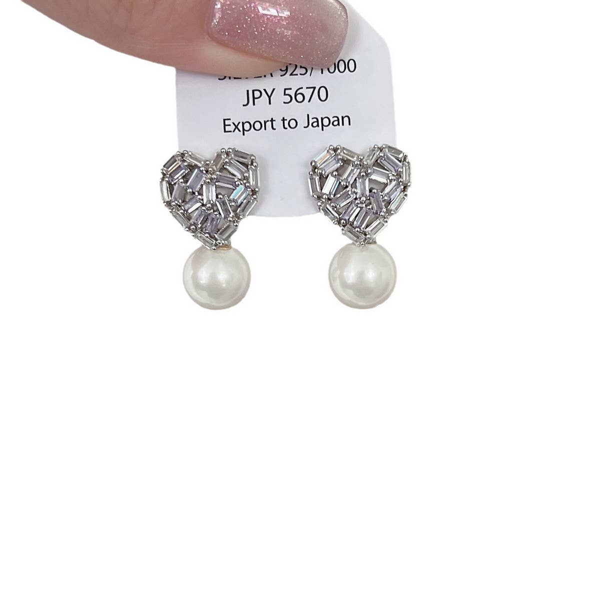 LIGHT LUXURY LOVE PEARL EARRINGS AND EARRINGS