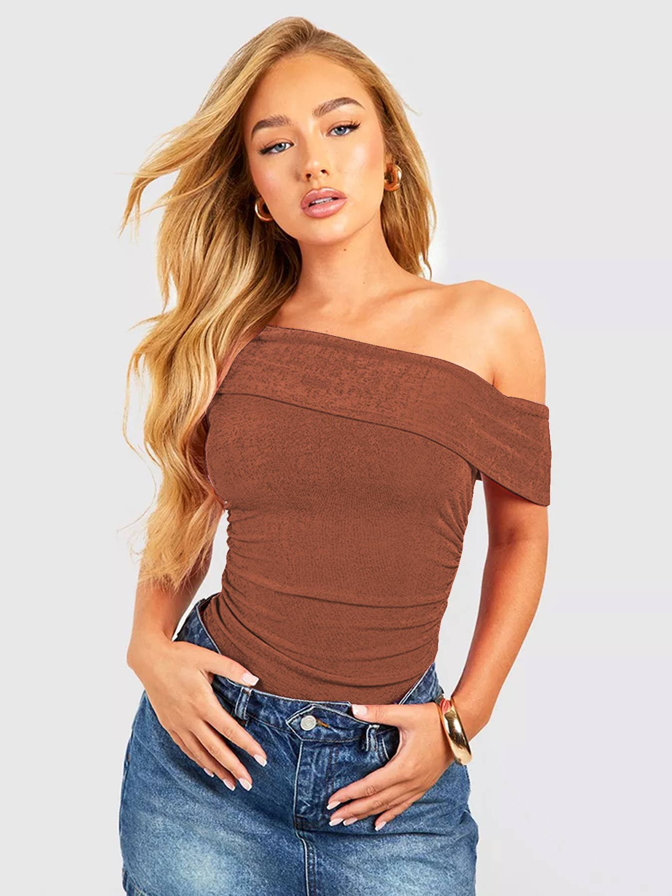 SEXY SLIM FASHION ONE-SHOULDER ONESIE