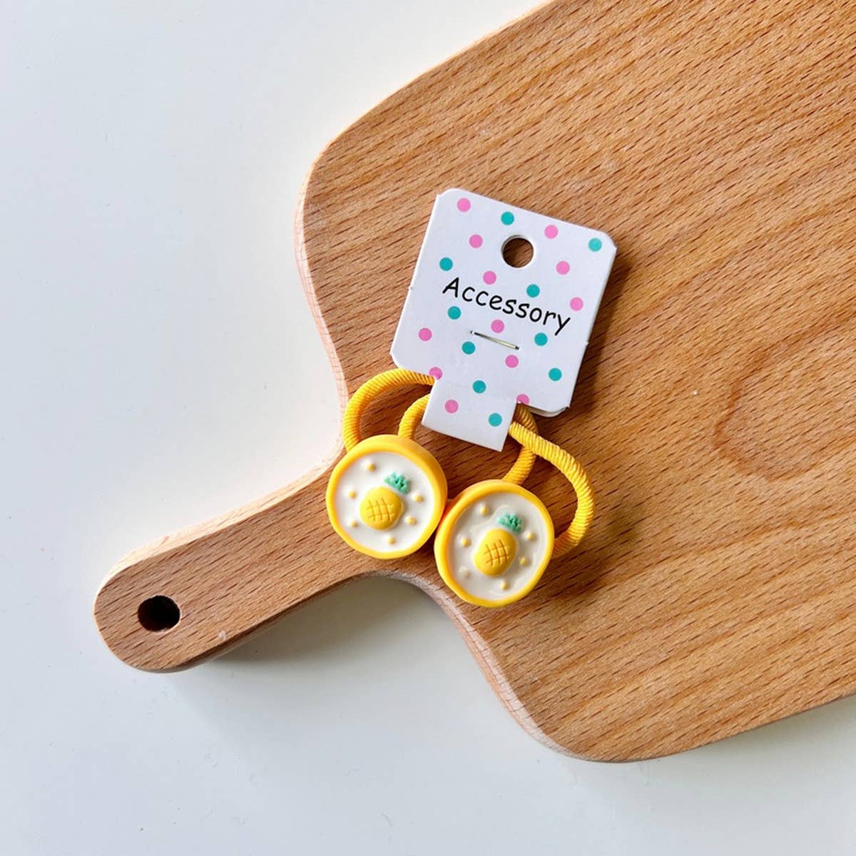 GEOMETRIC PINEAPPLE STRAWBERRY HAIR TIE