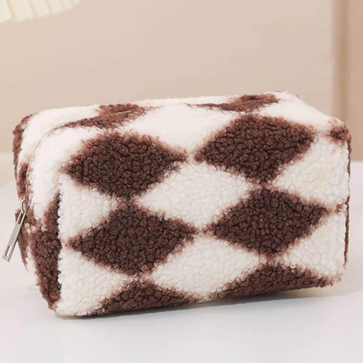 CHECKERBOARD LARGE CAPACITY MAKEUP BAG STORAGE BAG_CWAB1212