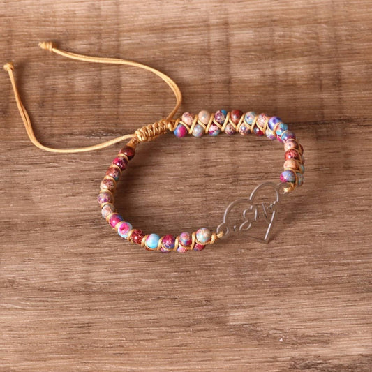 HEART SHAPE BRAIDED ADJUSTABLE BRAIDED BRACELETS