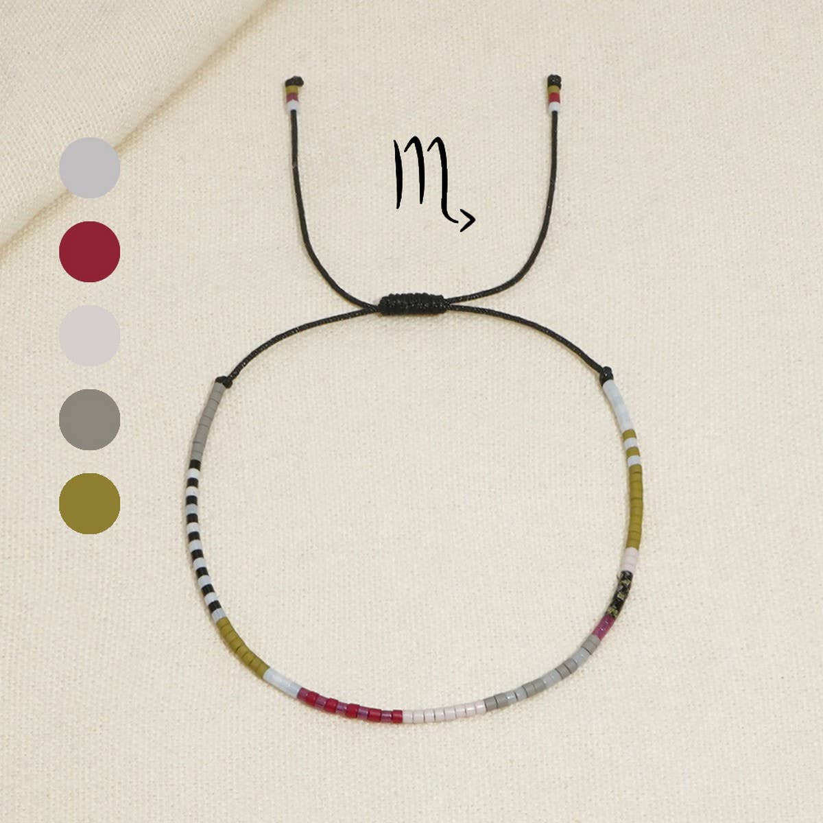 ZODIAC HAND-WOVEN BEADED BRACELET_CWMM3856