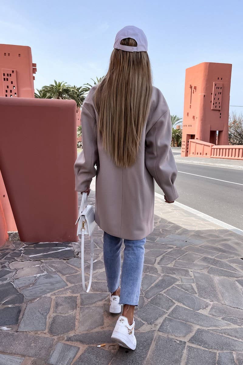 CWOCO00211_SOLID COLOR CASUAL SUIT COLLAR MID-LENGTH COAT