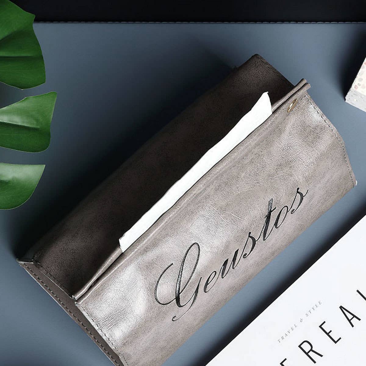 LIGHT LUXURY CAR HOUSEHOLD LEATHER TISSUE BOX